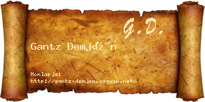 Gantz Demjén névjegykártya